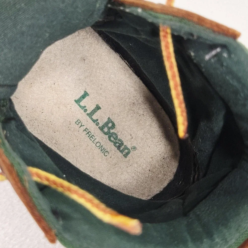 LL Bean Bean Boots Mens 8M Brown Green Duck G Force Compound Outdoor Waterproof